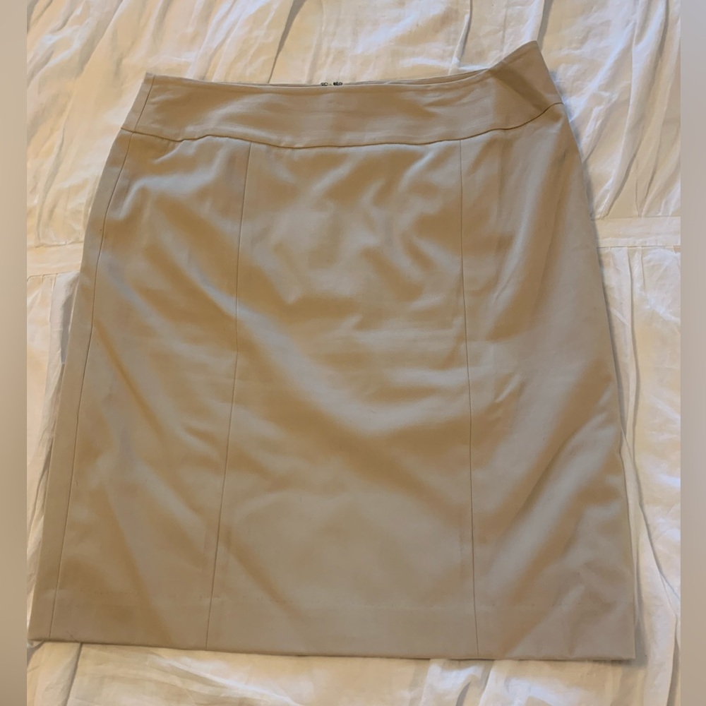 Anne Klein Classic Beige Pencil Skirt, Sz 12